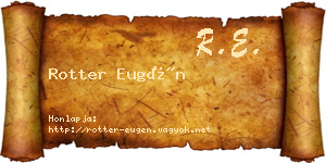 Rotter Eugén névjegykártya